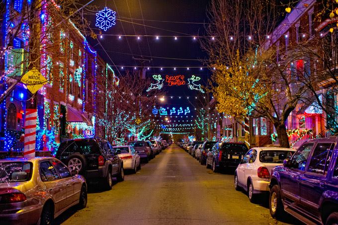 S. 13th Street Holiday Lights. Photo by J. Fusco